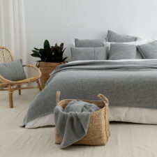 sprei grijs gebreid moyha woolly grey