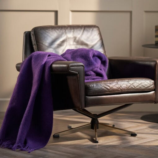 wollen plaid paars klippan gotland plum