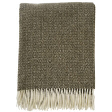 plaid olijfgroen cashmere merino klippan lucas sage