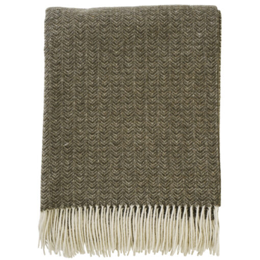 plaid olijfgroen cashmere merino klippan lucas sage