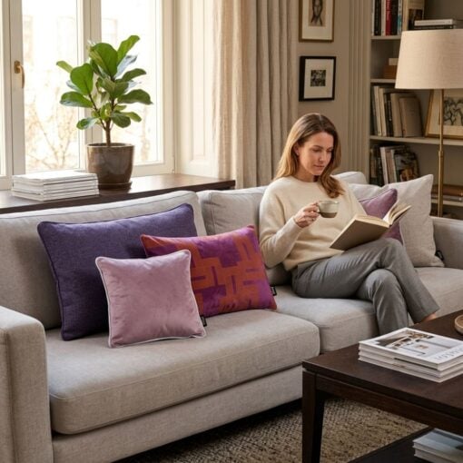 sierkussens paars lila raaf purple blush