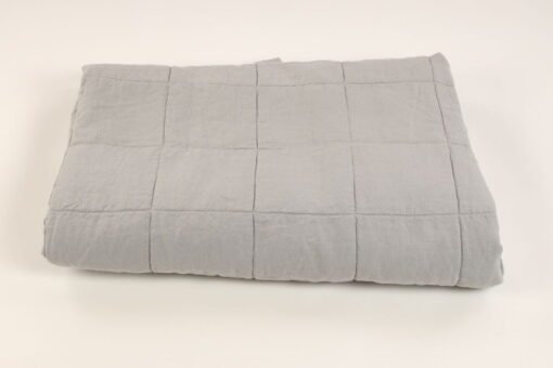 Sprei Cloudy Grey, 100% gewassen linnen met katoen percale, 240-250 cm - Afbeelding 2