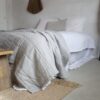 sprei cloudy grey linnen katoen
