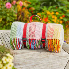 kleurrijk picknick kleed grijs multicolour wol tweedmill rainbow grey stripe