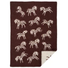 wiegdeken bruin wol klippan pony brown