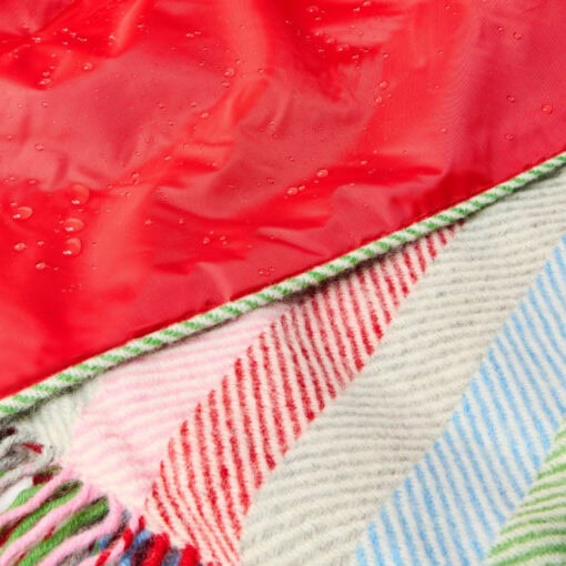 wollen picknickkleed grijs multicolour tweedmill rainbow grey stripe