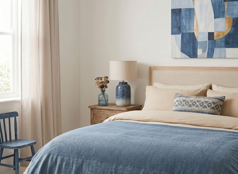 lantara wafel sprei denim