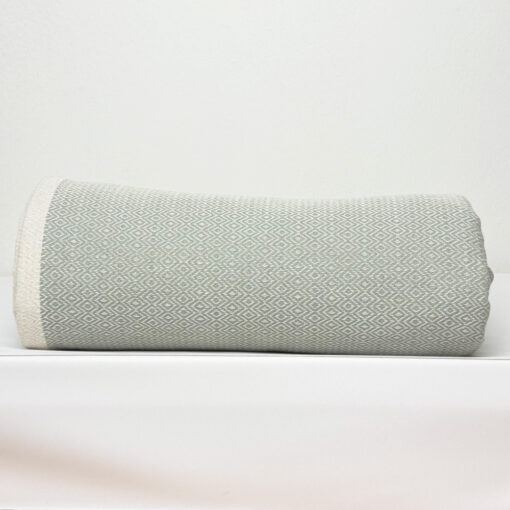 Sprei, grand foulard, plaid lichtgroen, katoen, Lantara Diamant, 190 - 300 cm - Afbeelding 4