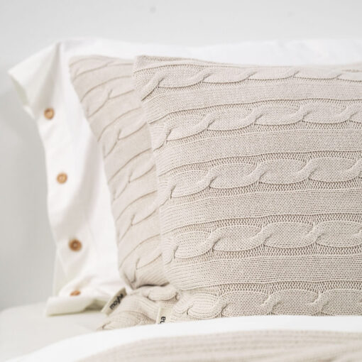 beige kussen katoen langwerpig moyha classic braid beige