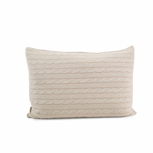 beige kussen van katoen extra groot moyha classic braid beige