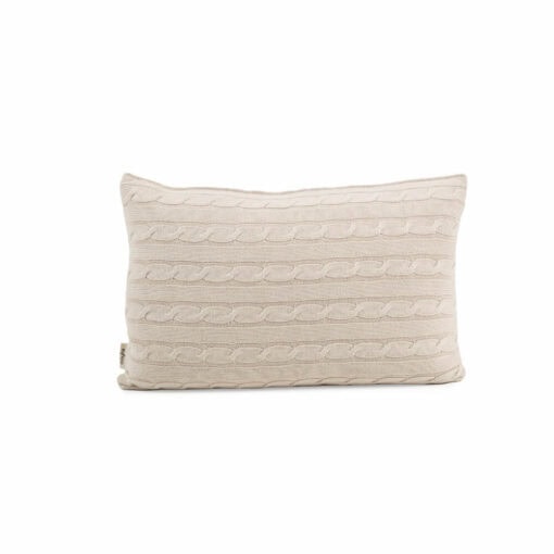 beige kussen van katoen langwerpig moyha classic braid beige