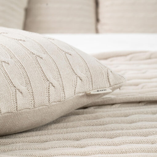 extra groot kussen beige katoen moyha classic braid beige