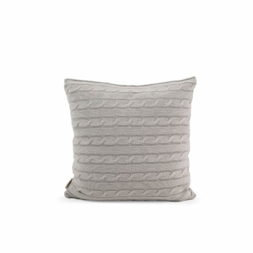 grijs kussen katoen vierkant moyha classic braid grey