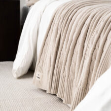 katoenen plaid beige gebreid moyha classic braid beige
