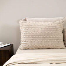 kussen greige grijs beige katoen extra groot moyha classic braid grey beige