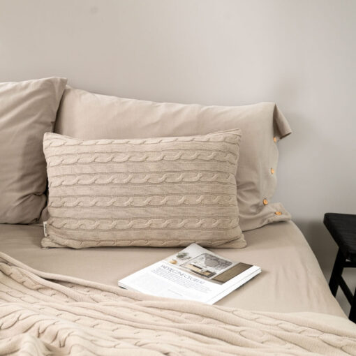 kussen greige grijs beige katoen langwerpig moyha classic braid grey beige