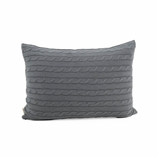 langwerpig kussen donkergrijs katoen extra groot moyha classic braid graphite