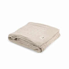 plaid beige van katoen gebreid moyha classic braid beige