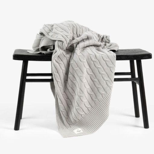 plaid grijs katoen gebreid moyha classic braid grey