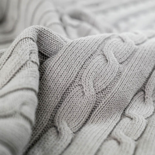 plaid grijs katoen kabelgebreid moyha classic braid grey