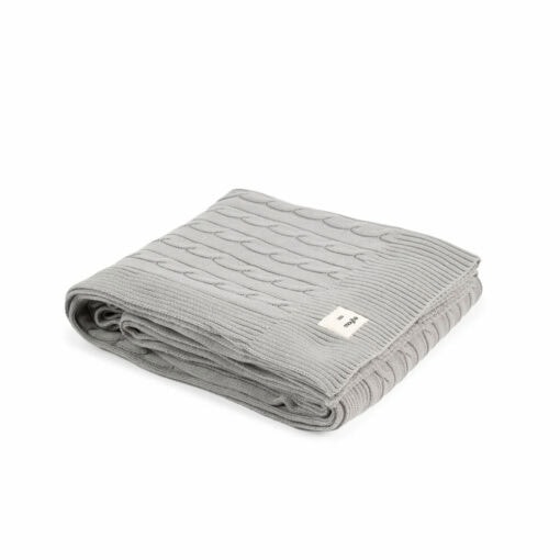 plaid grijs van katoen gebreid moyha classic braid grey