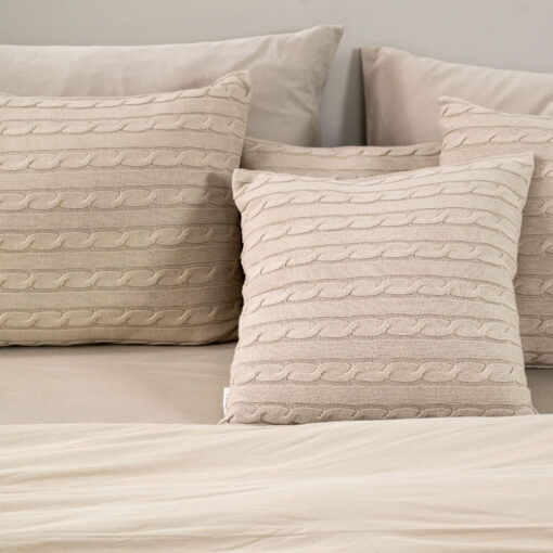 sier kussen grijs beige greige katoen vierkant moyha classic braid grey beige