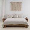 sprei creme katoen fijngebreid moyha two weaves smooth cream