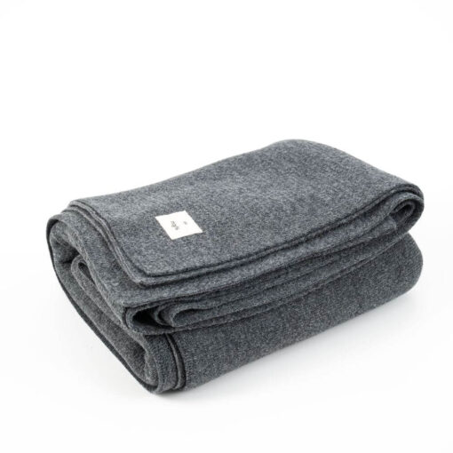 sprei grafiet katoenmix fijngebreid moyha two weaves smooth graphite