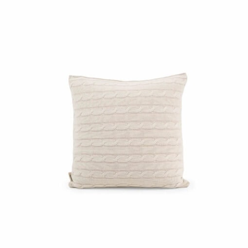 vierkant sierkussen van katoen beige moyha classic braid beige