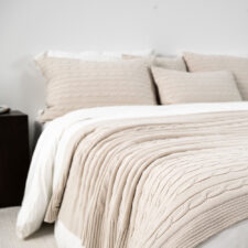 woonplaid beige katoen gebreid moyha classic braid beige