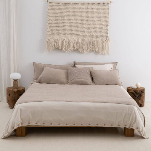 beige plaid katoen fijngebreid moyha two weaves smooth beige