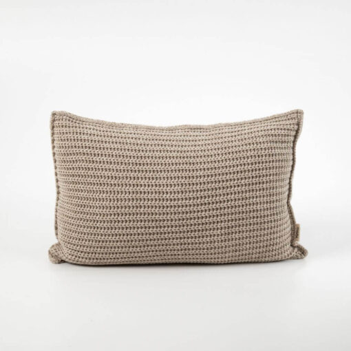 grofgebreid kussen beige langwerpig moyha two weaves weave beige
