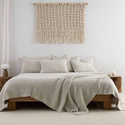 grofgebreide plaid creme katoen moyha two weaves weave cream