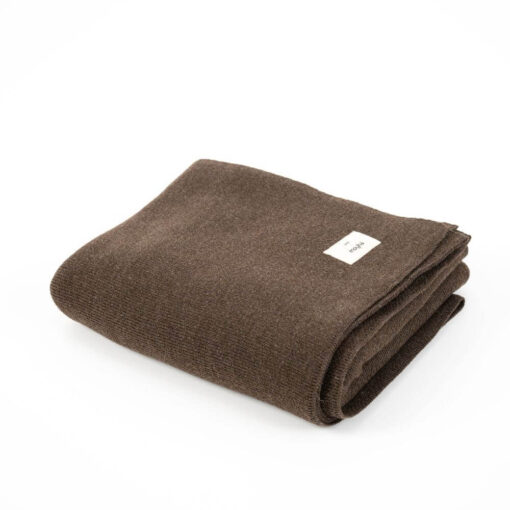 plaid bruin fijngebreid moyha two weaves smooth brown