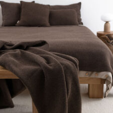plaid bruin katoen fijngebreid moyha two weaves smooth brown