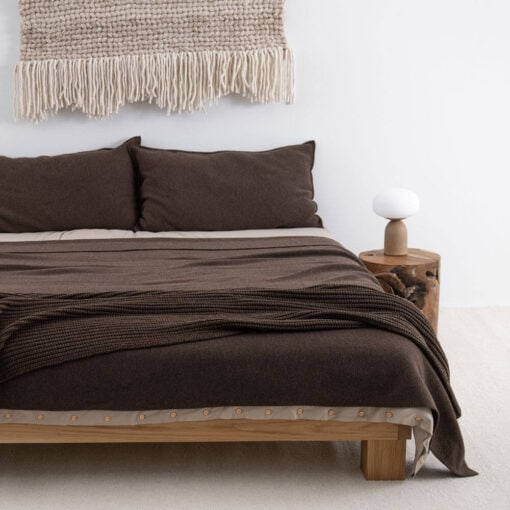 plaid bruin katoen grofgebreid moyha two weaves weave brown