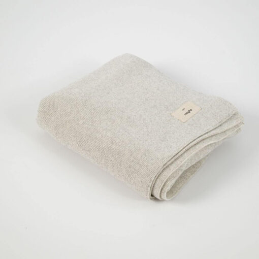 plaid creme fijngebreid moyha two weaves smooth cream