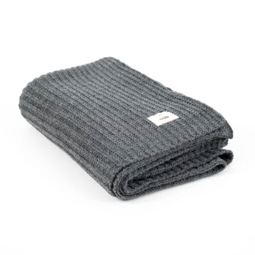 plaid grafiet grofgebreid moyha two weaves weave graphite