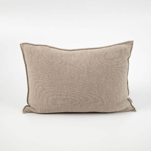 sierkussen beige fijngebreid extra groot moyha two weaves smooth beige