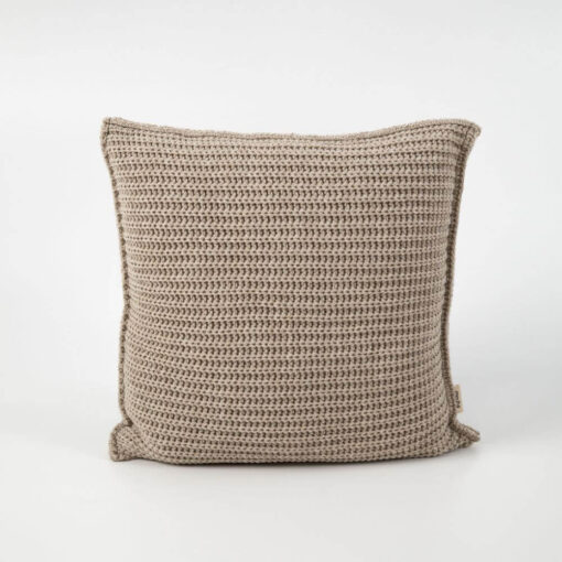sierkussen beige grofgebreid vierkant moyha two weaves weave beige