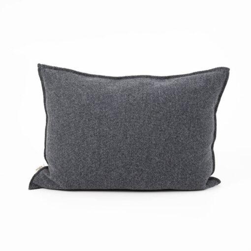 sierkussen grafiet fijngebreid extra groot moyha two weaves smooth graphite