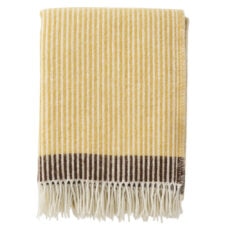 plaid geel lamswol geribd klippan rib butter chocolate
