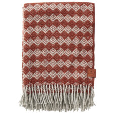 plaid rood grijs wol klippan tuva rust natural grey