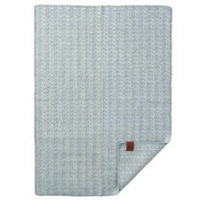 wiegdeken lichtblauw lamswol klippan ilse baby light blue